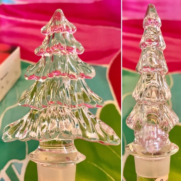 NIB Mikasa Crystal Christmas Tree Wine Stopper - Picture 3 of 9